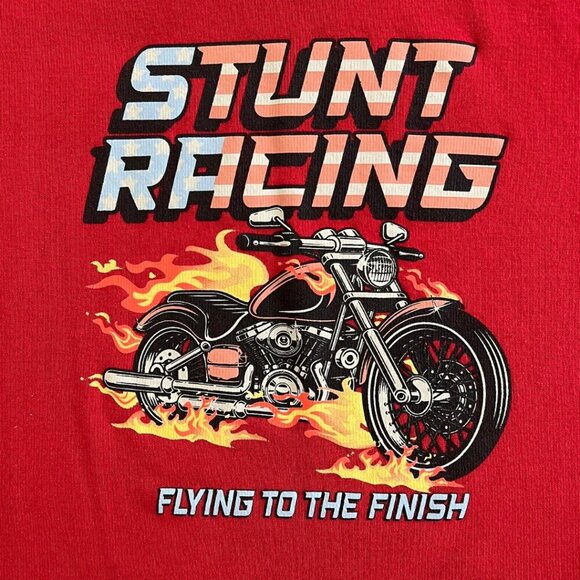 Obsessive Love Red Stunt Racing Biker Cropped Tank Top - Picture 3 of 5